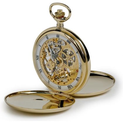 Double hunter on sale skeleton pocket watch