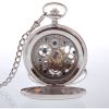The Dalkeith - Sterling Silver Mechanical Double Hunter Pocket Watch And Chain