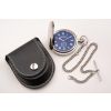 Blue Sunburst Full Hunter Mechanical Pocket Watch