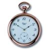 Rose Gold Plated Mechanical 17 Jewel Open Face Engraved Pocket Watch