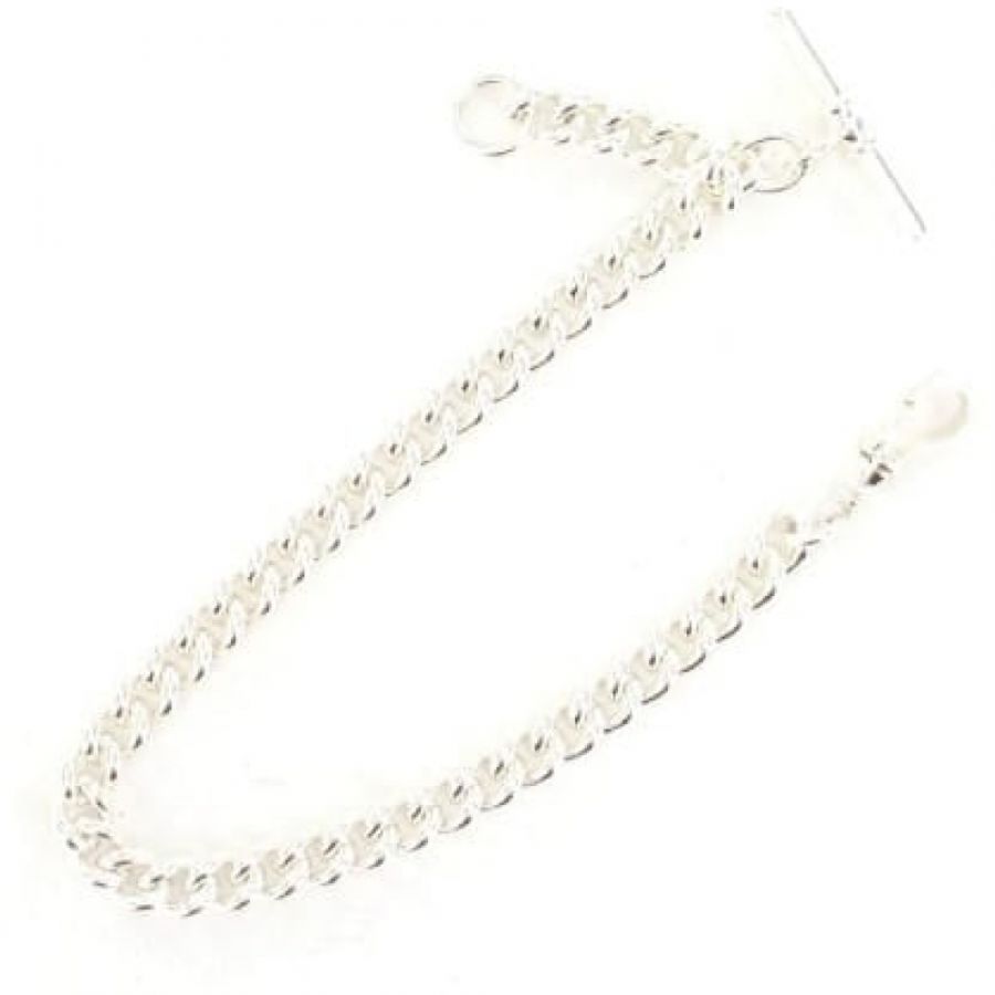 Sterling Silver 9 Inch Single Albert Pocket Watch Chain ALB013 Pocketwatch Uk