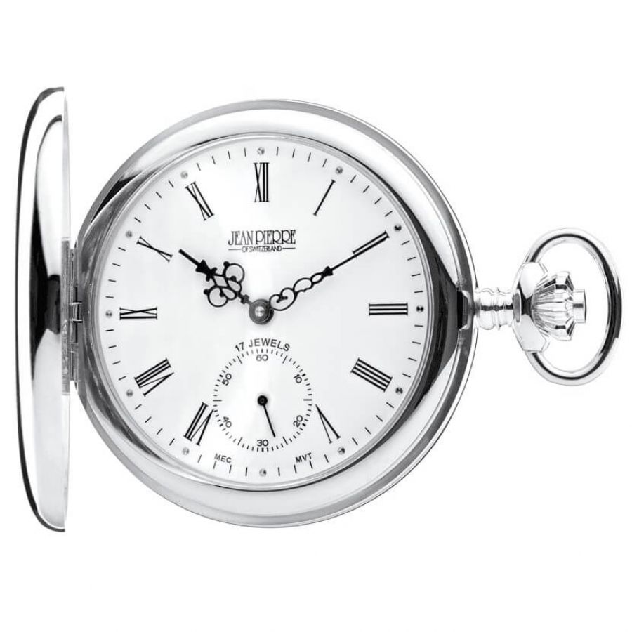 Full Hunter Sterling Silver Mechanical Pocket Watch G152 Pocketwatch Uk