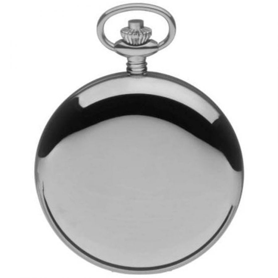 Mount Royal Full Hunter Chrome Plated Pocket Watch With a White Dial