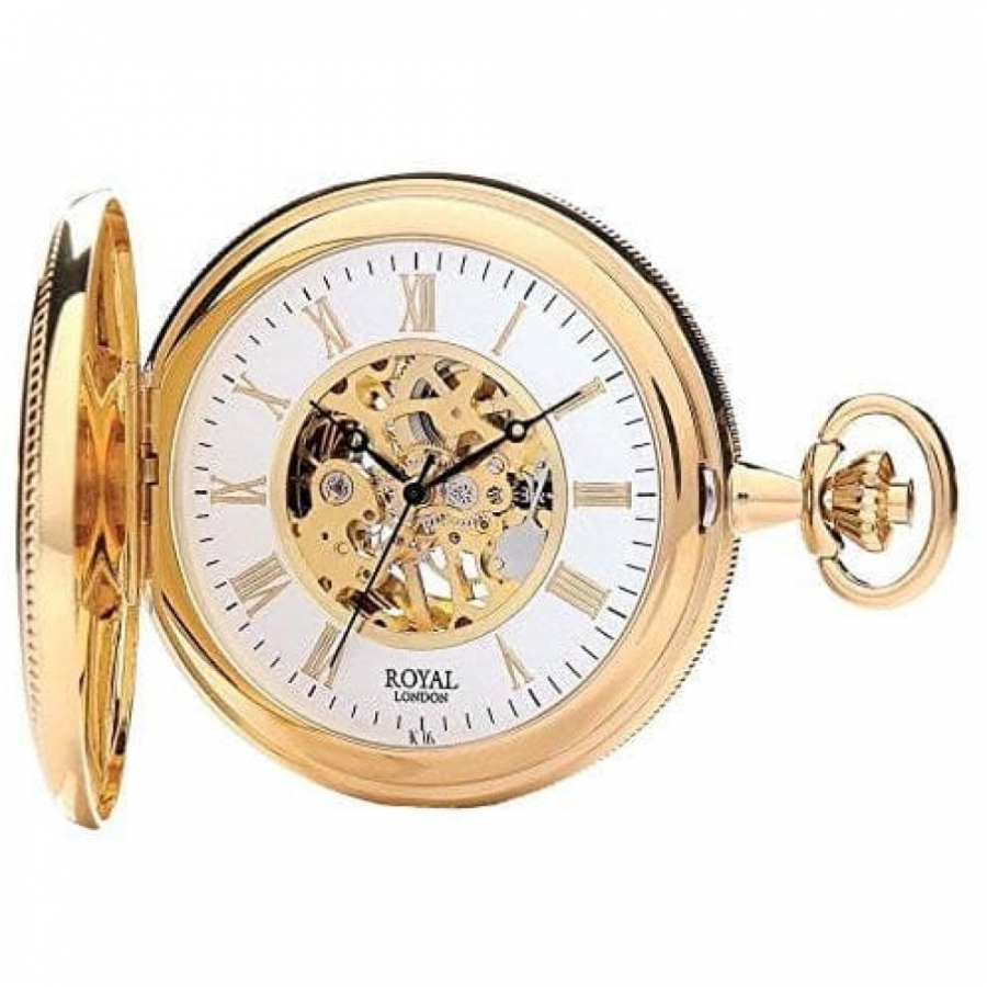 Double Half Hunter Mechanical Pocket Watch