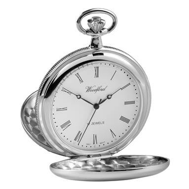 Chrome Double Hunter Battle Of Britain 17 Jewels Mechanical Pocket Watch