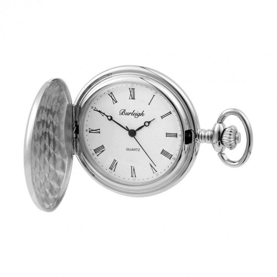 Gents Full Hunter Chrome Plated Pocket Watch