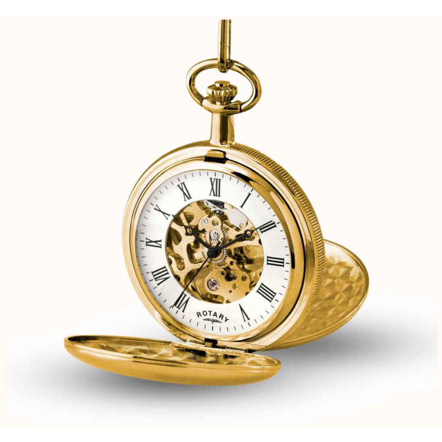 Gold Plated Double Hunter Hand Driven Pocket Watch