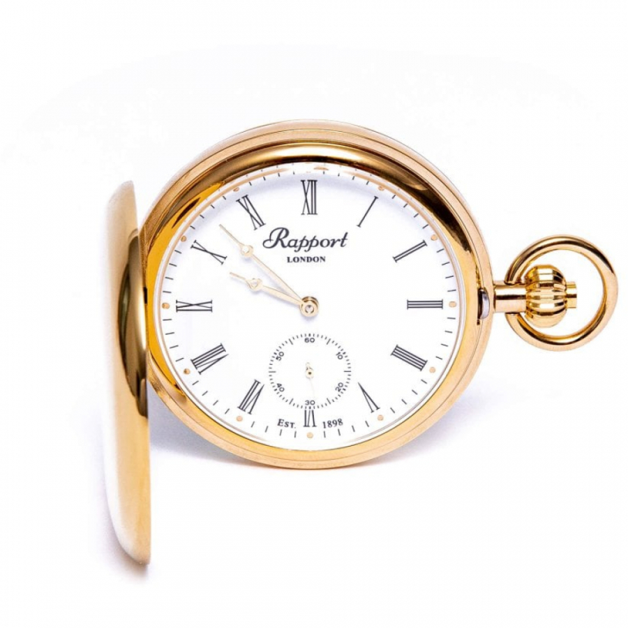 Gold Plated Double Hunter Mechanical Pocket Watch