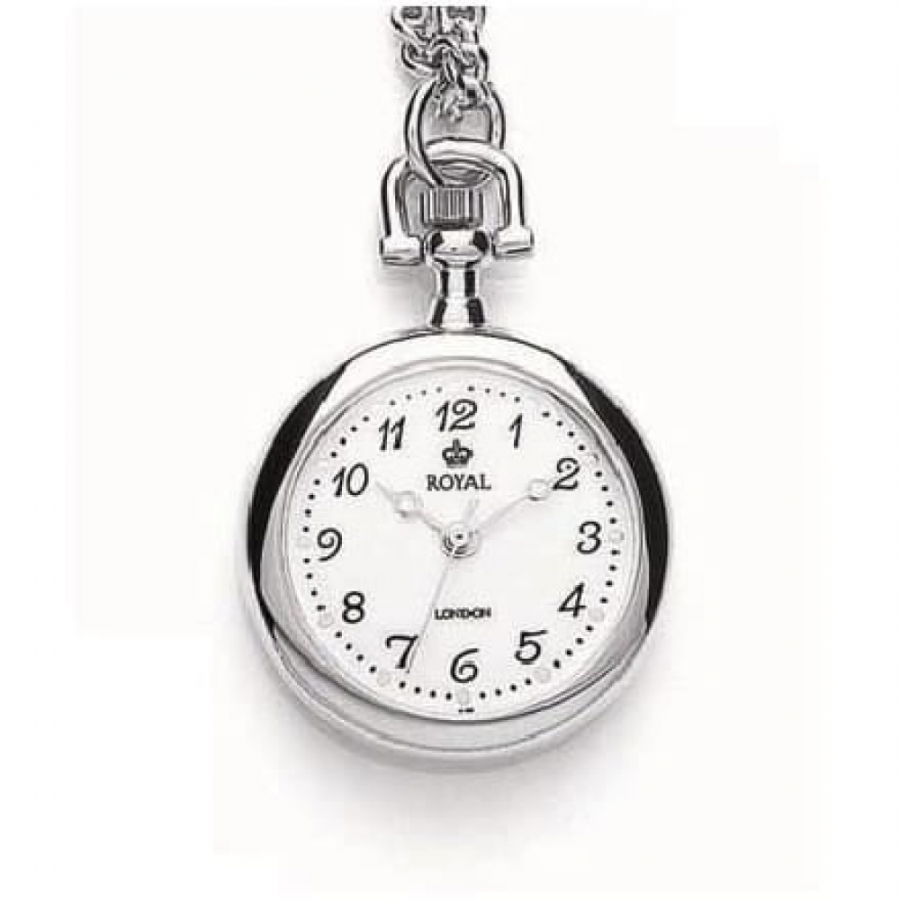 Stainless Steel Silver Plated Quartz Pendant Necklace Watch