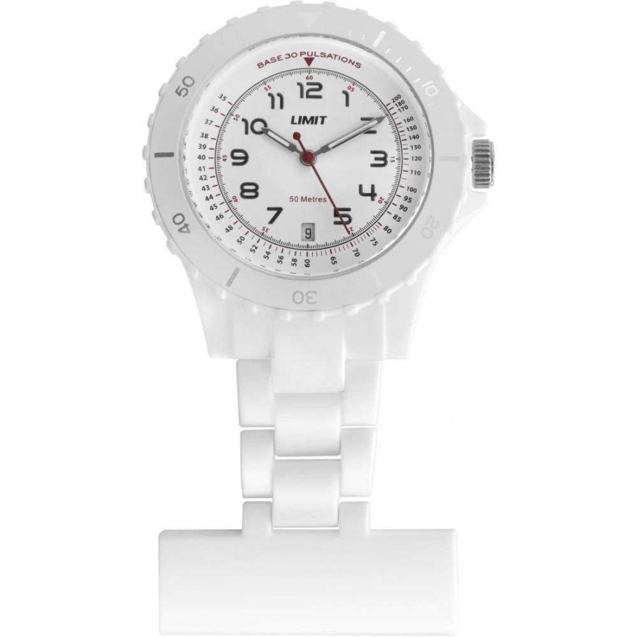 White Resin Nurse Fob Watch