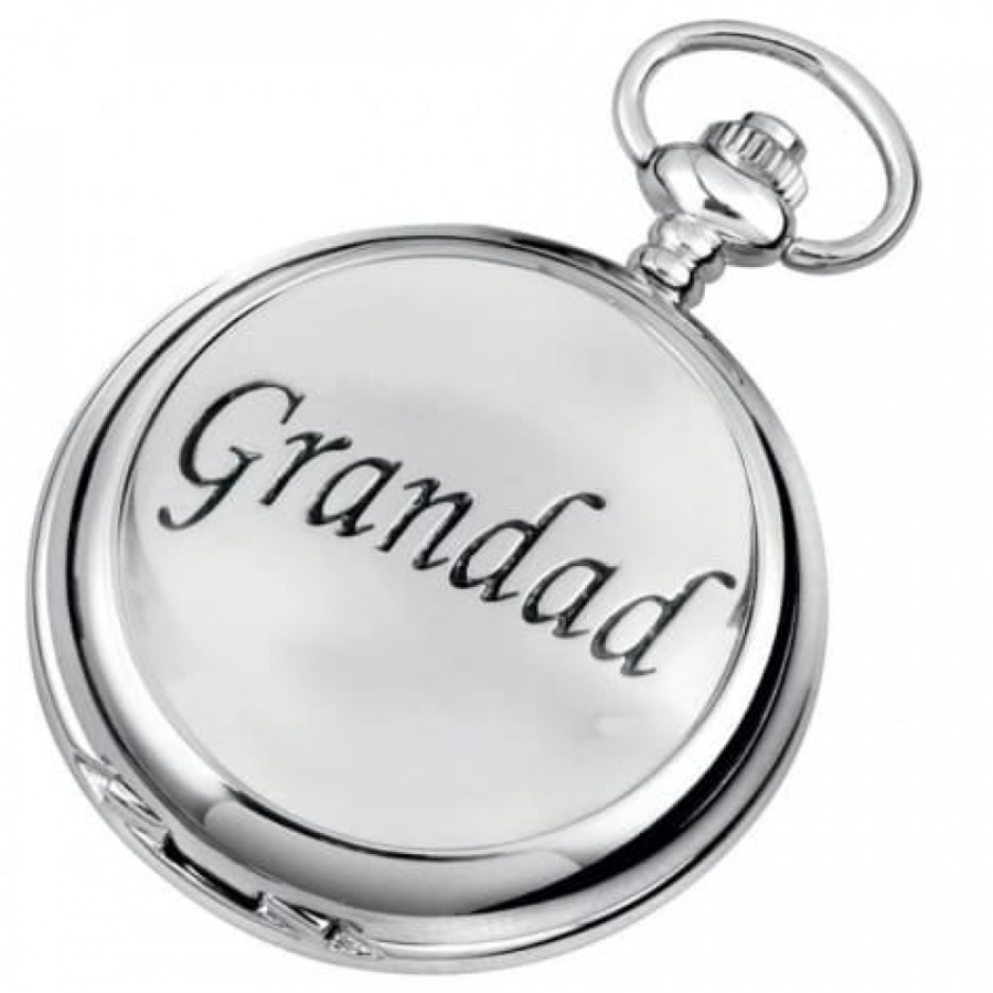 Chrome Plated Full Hunter 'Grandad' Pocket Watch