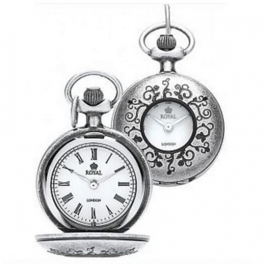 Ladies Grey PVD Pendant Necklace Watch