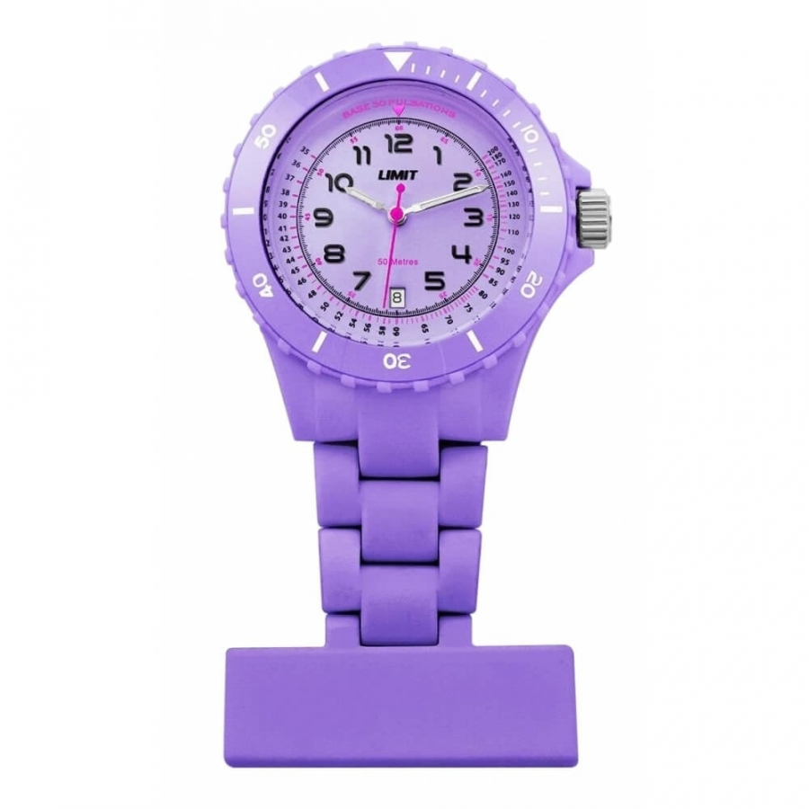 Purple Resin Nurse Fob Watch