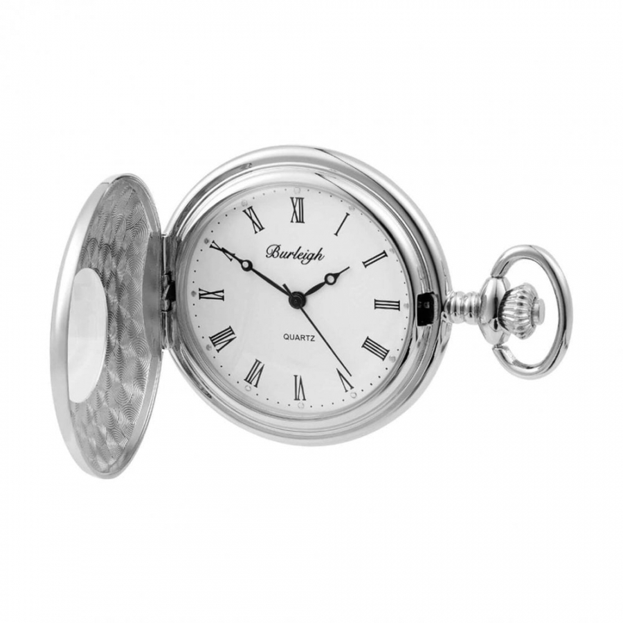 Chrome Half Hunter Pocket Watch