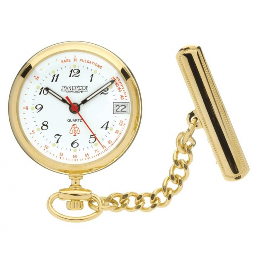 Gold Plated Quartz Nurses Fob Watch