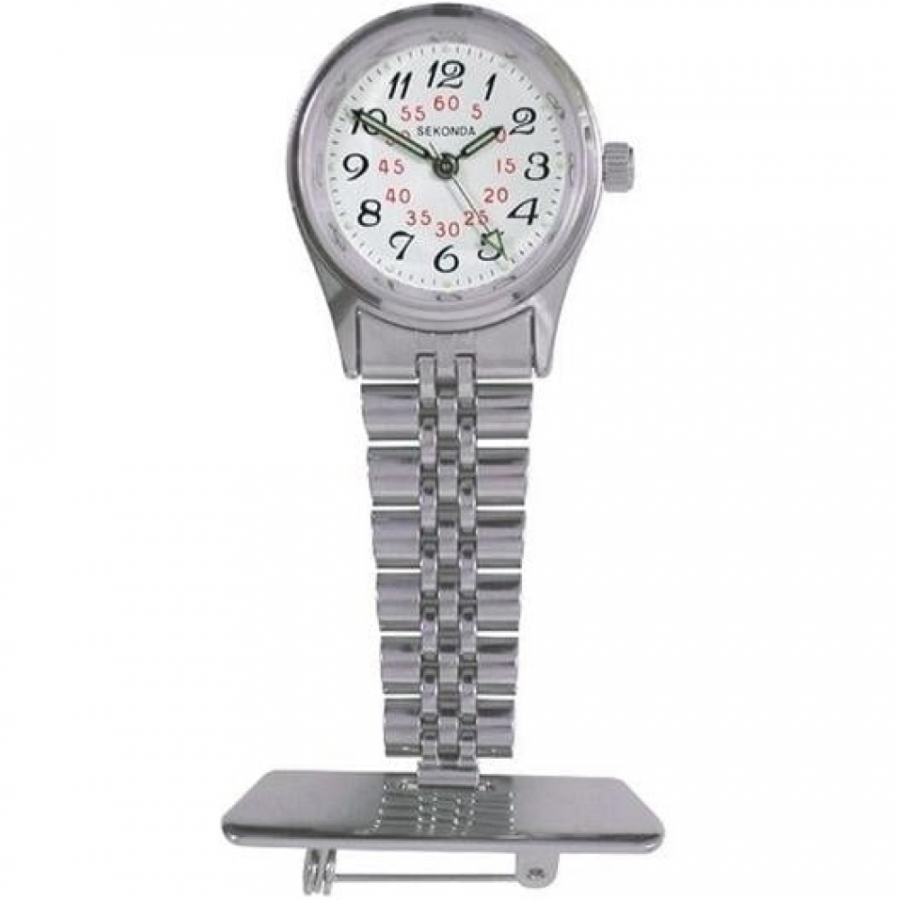 Chrome Nurse Fob Watch