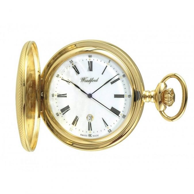 Gold half on sale hunter pocket watch