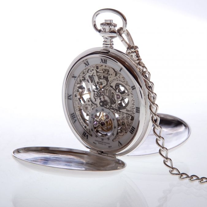 The Dalkeith Sterling Silver Mechanical Double Hunter Pocket