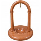 Walnut Finished Arched Pocket Watch Wood Stand