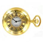 Half Hunter Gold Plated Quartz Pocket Watch