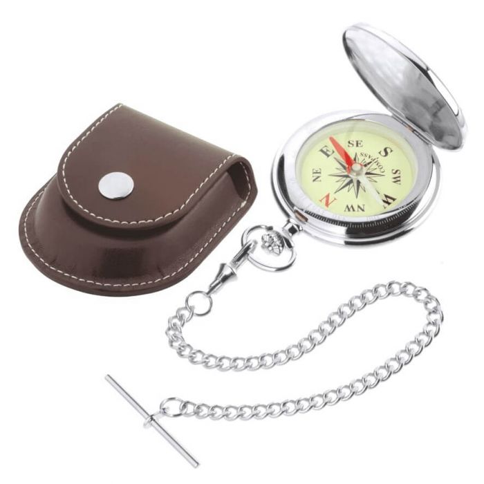 Gents Stainless Steel Pocket Compass