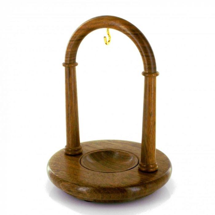 Walnut Finished Arched Pocket Watch Wood Stand