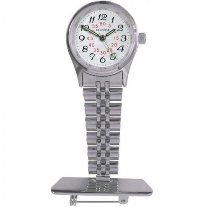 Chrome Nurse Fob Watch