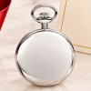 Sterling Silver Full Hunter Skeleton Dial Mechanical Pocket Watch