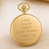 Gold Plated Half Hunter Skeleton Dial Mechanical Pocket Watch Matt Finish with Chain
