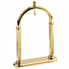 Gold Plated Double Half Hunter Mechanical Pocket Watch and Gold Plated Arch Stand