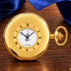 Masonic Gold Plated Half Hunter Date Display Mechanical Pocket Watch with Chain