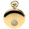 Gold Plated Double Hunter Mechanical Pocket Watch and Walnut Stand
