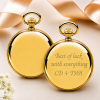 Gold Plated Full Hunter Mechanical Pocket Watch with Chain (Arabic Numerals)