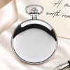 Chrome Plated Full Hunter Mechanical Pocket Watch with Chain (Arabic Numerals)
