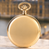 The St James Gold Plated Double Hunter Mechanical Pocket Watch with Chain