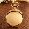 Gold Plated Full Hunter Mechanical Pocket Watch with Chain