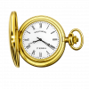 Gold Plated Full Hunter Mechanical Pocket Watch with Chain (45mm)