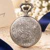 Masonic Silver Plated Full Hunter Date Display Quartz Pocket Watch with Chain