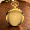Gold Plated Full Hunter Mechanical Pocket Watch with Chain