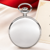 Battle of Britain Chrome Plated Double Hunter Mechanical Pocket Watch with Chain