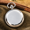 Shooting Chrome & Pewter Full Hunter Quartz Pocket Watch with Chain