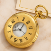 Gold Plated Half Hunter Mechanical Pocket Watch with Chain