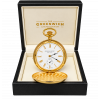 The Beaumont, Limited Edition 1000 Pieces UK Designed Gold Plated Double Hunter Mechanical Pocket Watch With Chain