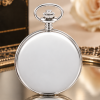 Sterling Silver Double Hunter Mechanical Pocket Watch with Chain