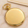 Gold Plated Half Hunter Mechanical Pocket Watch with Chain