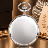 Sterling Silver Double Hunter Mechanical Pocket Watch With Chain
