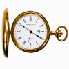 Gold Plated Full Hunter Date Display Quartz Pocket Watch Blenheim with Chain