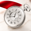 Sterling Silver Half Hunter Swiss Mechanical Pocket Watch