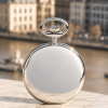 The Dalkeith Sterling Silver Double Hunter Mechanical Pocket Watch Dalkeith with Chain