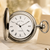Chrome Plated Half Hunter Mechanical Pocket Watch